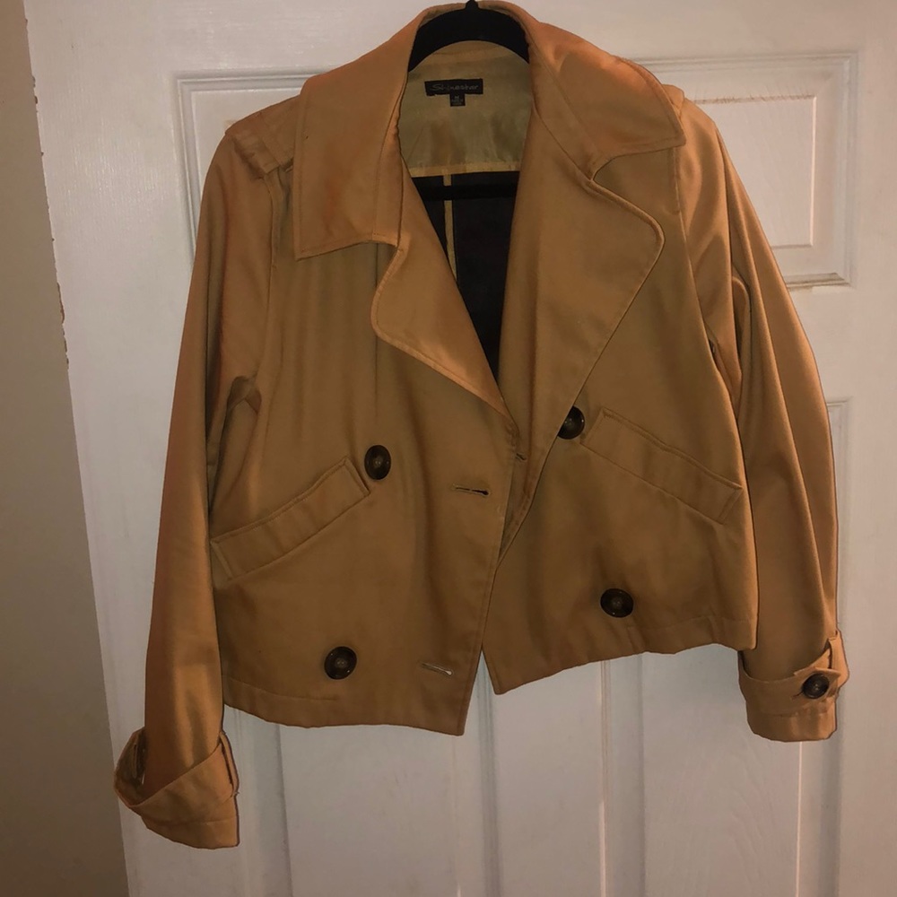 Coffee brown cropped jacket